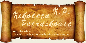 Nikoleta Petrašković vizit kartica